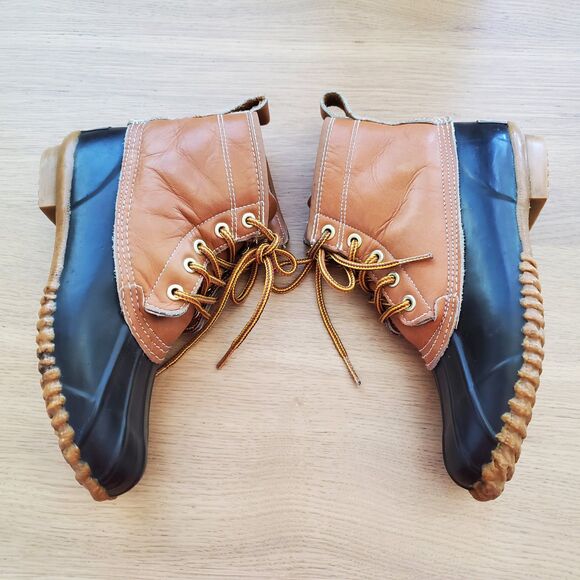 Vintage 80s Sporto Brown Leather Duck Boots - Picture 3 of 8